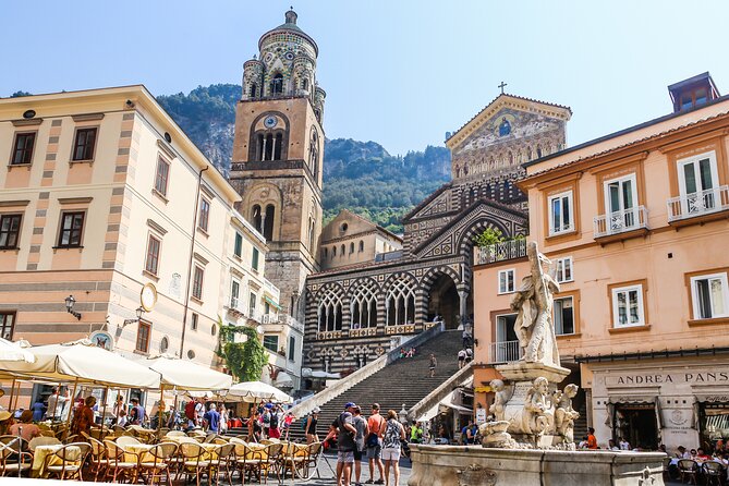 Amalfi Coast & Positano Day Trip from Rome with Coastal Cruise - Amalfi Stop: Cathedral Views, Limoncello, and Beach Options