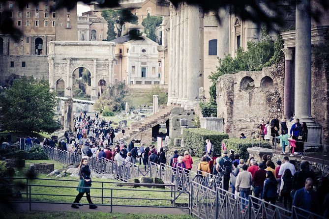 Ancient Rome Guided Tour: Colosseum, Forum and Palatine & Pick Up - Entering the Colosseum with reserved access and clear audio