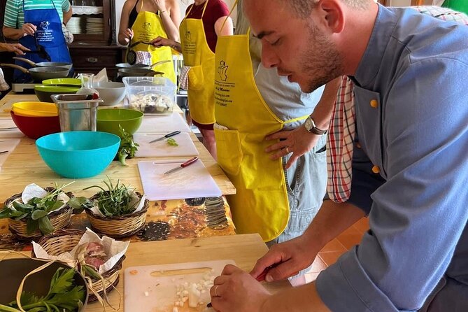 COOKING CLASS in Taormina at Chef Massimo HOUSE!! - Time, Group Size, and Pacing in a Max-15 Class