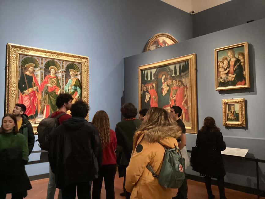 Florence: 4-Hour Accademia and Uffizi Galleries Guided Tour - Priority entrance to Accademia and Uffizi, in a 9-person group