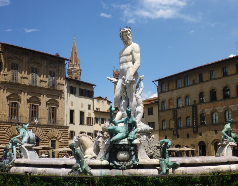 Florence: 4-Hour Accademia and Uffizi Galleries Guided Tour - Florence Cathedral area and Piazza della Signoria: art history meets real street-level drama