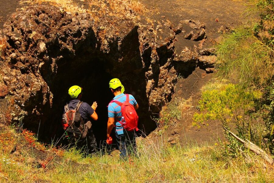 From Catania: Mt. Etna, Wine and Alcantara Tour - Winery lunch on the mountain road, with wine that fits the day