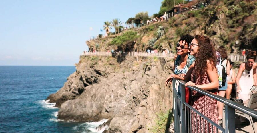 From Florence: Cinque Terre Day Trip with Optional Lunch - Vernazza and the harbor boat ride: the coastline from the water