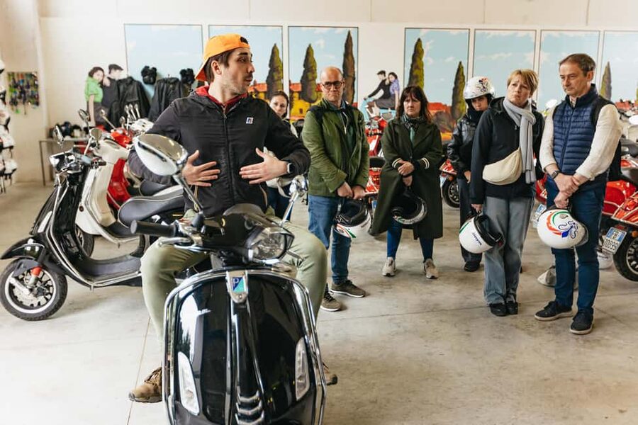 From Florence: Tuscan Countryside Vespa Tour with Tastings - The terrace tasting: pasta, prosciutto, cheese, and Chianti