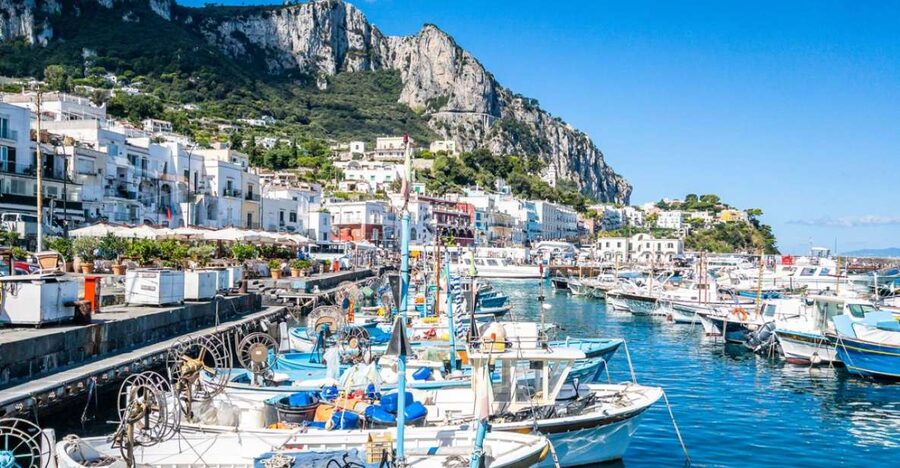 From Naples: Capri, Anacapri, and Blue Grotto Full-Day Trip - Capri island transport and the story behind the scenery