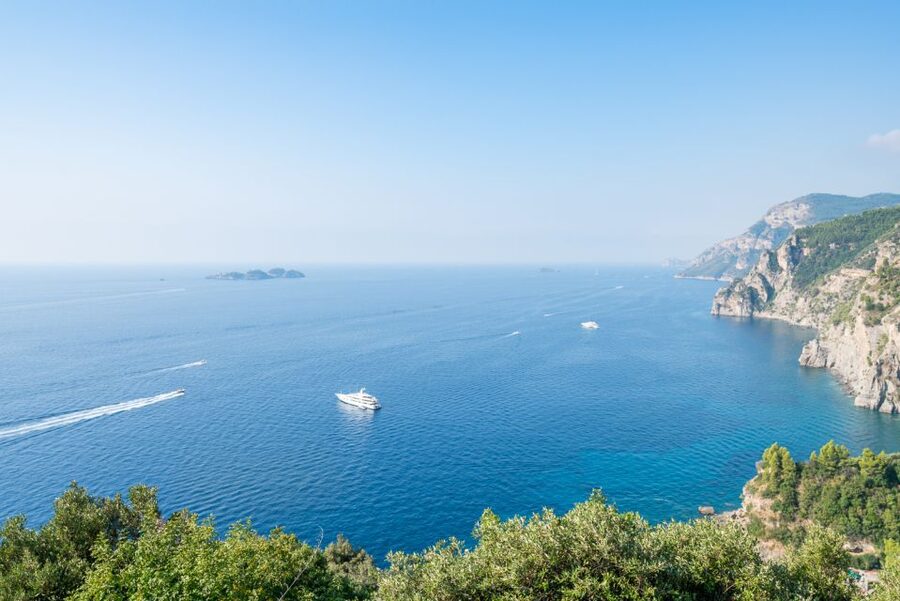 From Naples or Sorrento: Amalfi Coast Full-Day Trip - Entering Positano via Amerigo Vespucci Square