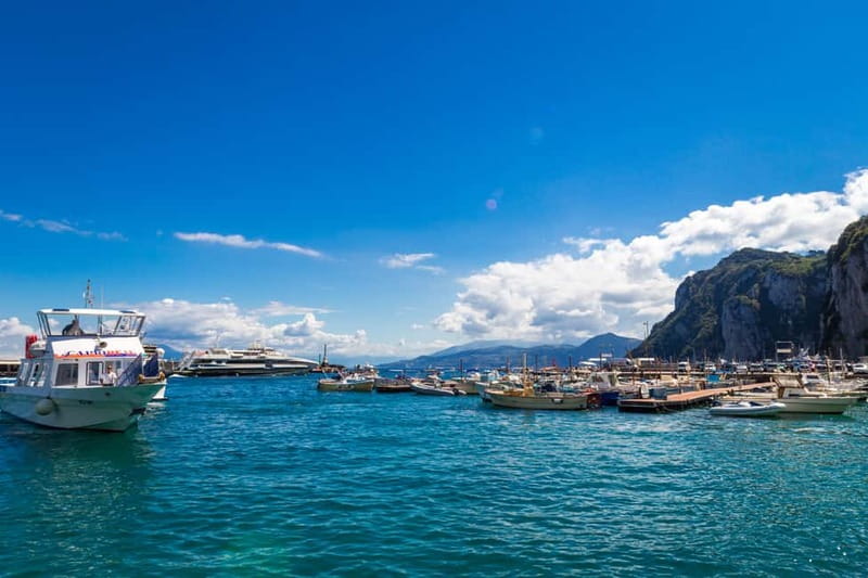 From Pompeii/Castellammare/Vico Equense: Capri Day Cruise - The Gulf of Naples boat run: Vesuvius vibes and a chance to settle