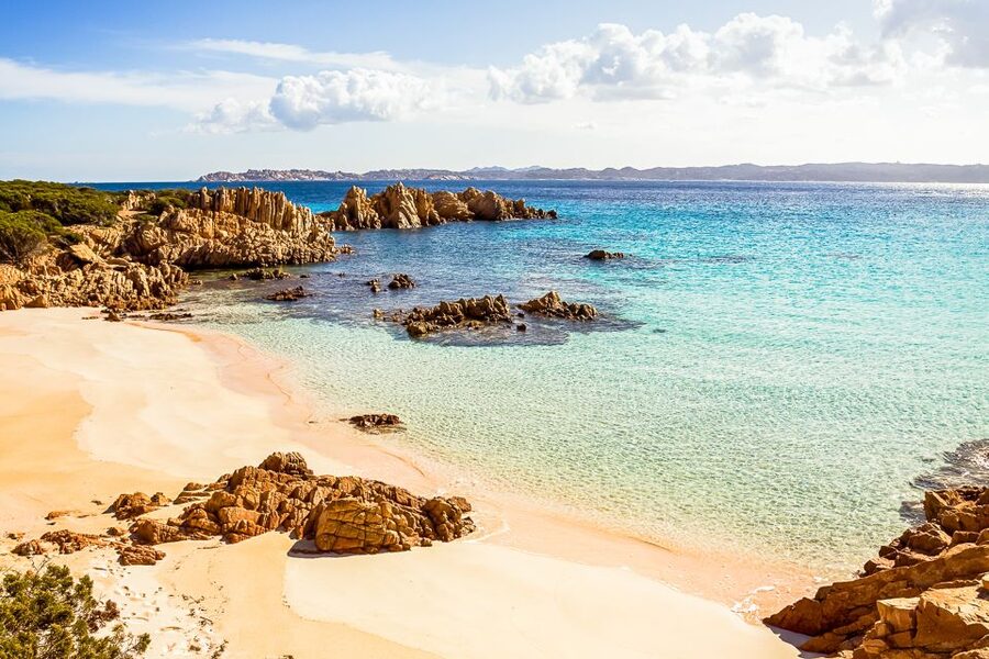 From Sardinia: La Maddalena Archipelago Full-Day Boat Tour - Spiaggia Rosa, seen from the water