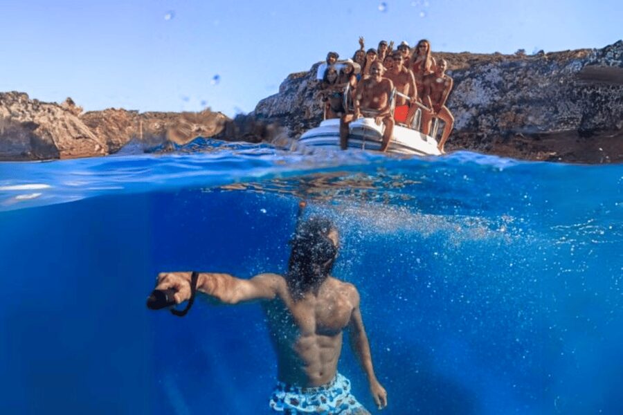 From Trapani: Favignana and Levanzo Egadi Island Day Cruise - Grotta degli Innamorati: sea caves are the payoff