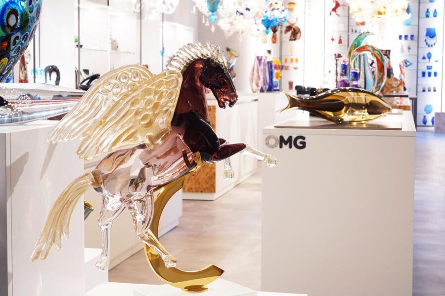 Glass Blowing Show Visit Murano Glass Factory & Showroom OMG - The showroom and gallery: 500 square metres to shop and stare