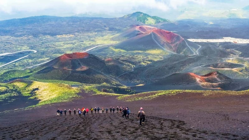 Mount Etna: Trek to 3000m with cable car and jeep - Lava Flows and Walking Toward the Lava Channel