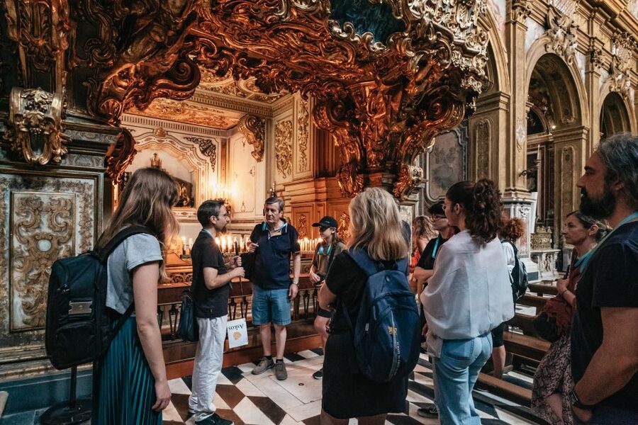Naples: Downtown Tour with Veiled Christ & St Clare Tickets - San Domenico Maggiore and the quick piazza stops