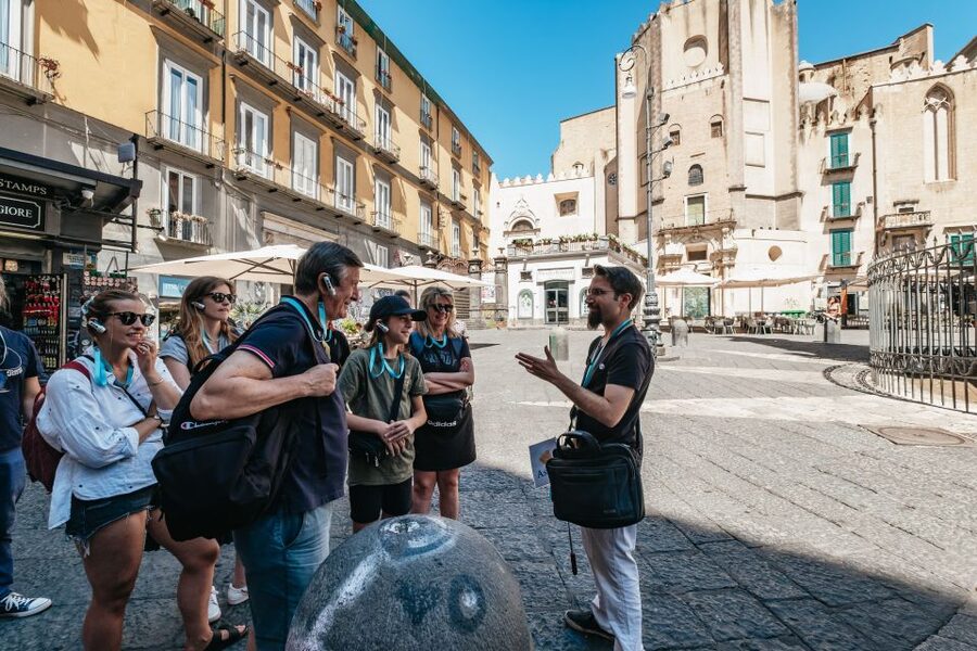 Naples: Downtown Tour with Veiled Christ & St Clare Tickets - San Lorenzo Maggiore and Piazza San Gaetano: religion in the streets