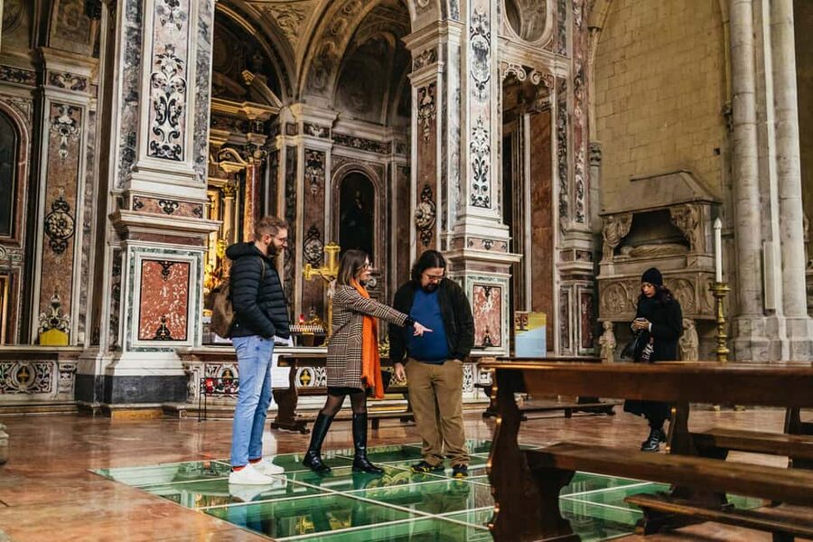 Naples: Old Town Guided Walking Tour - San Domenico Maggiore and the surrounding square, church stops with meaning