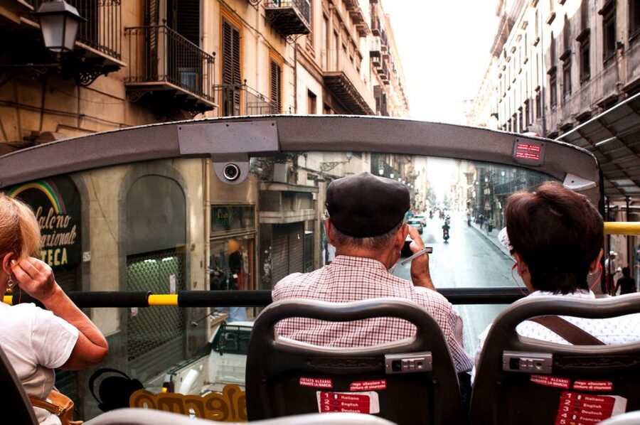 Palermo: Hop-on Hop-off Bus Tour 24-hour Ticket - Route 2 to Villas: English Garden, Villa Malfitano, Zisa Castle, Port
