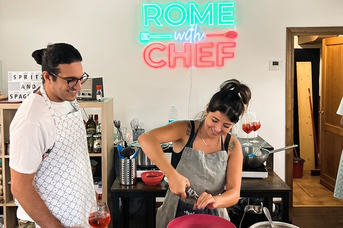 Pasta Cooking Class Near the Colosseum with 3 Spritz Cocktails - Pasta time: handmade fettuccine, kneading, rolling, cutting