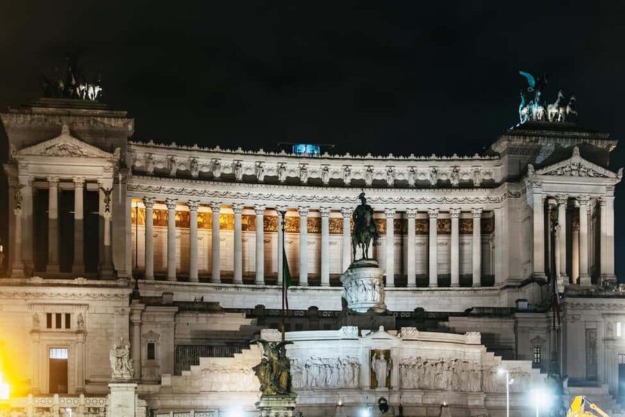 Rome: City Highlights Moonlight Walking Tour - Trajan’s Column and the move onto Via dei Fori Imperiali