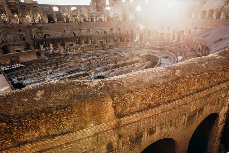 Rome: Gladiator’s Gate and Arena Special Colosseum Access - The guided Colosseum walk: from ground level to second tier views
