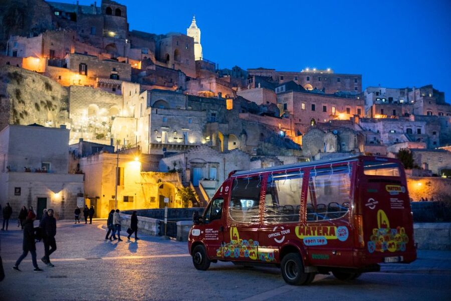 Sassi of Matera: Eco-Bus Open Top Tour - On-board commentary in Italian and English: the difference it makes