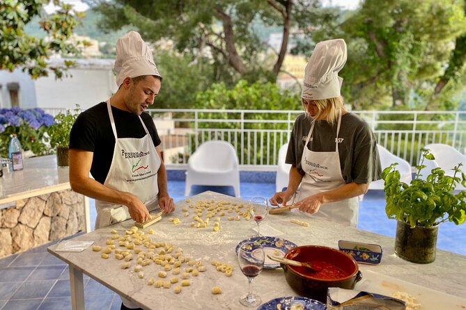 Sorrento: Cook Like a Local with a Stunning Sea View - Dining what you cook: wine, limoncello, and coffee