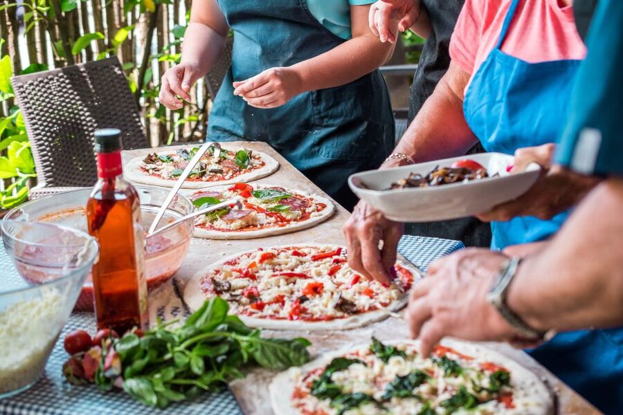 Sorrento: Pizza Making Class - Shaping, topping, and the brick oven moment