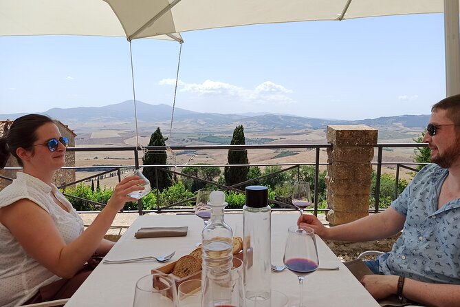 Val d'Orcia Brunello Wine Tour with Montalcino and Montepulciano - Montalcino winery visit: vineyards, crush, barrels, and multiple Brunello vintages