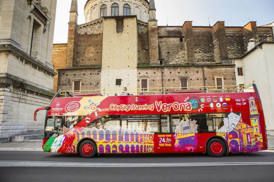 Verona: Hop-on Hop-off Tour 24 or 48-Hour Ticket - Blue route on the smaller bus: tighter streets and the hilltop mood