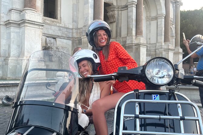 Vespa Sidecar Tour By Night with Pickup - Giardino degli Aranci: the orange garden, the view, and the optical illusion